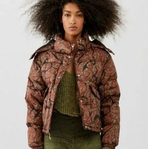 The North Face Retro Printed 71 Sierra Down Short Puffer Jacket Womens SizeSmall